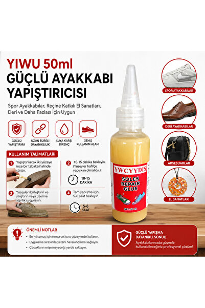 ORGANICYOU YIWU 50ml Güçlü Ayakkabı Yapıştırıcısı-DERİ Ayakkabılar, Reçine Ka...
