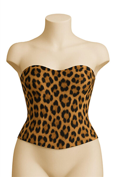 Veraura Lifestyle Leopard Mi Emay 9155 Sweat-Absorbing Corset Bustier