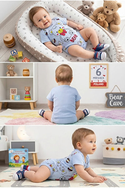 meyastore Baby Badi Teddy Bear Printed Snap Fasteners