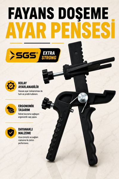 tabis Ayar Pensesi Fayans Seramik Döşeme Derz Seviye Tespit Artısı Tutucu Kli...