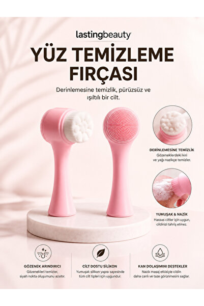 lasting beauty Çift Taraflı Arındırıcı Yüz Temizleme Fırçası 869097371599955