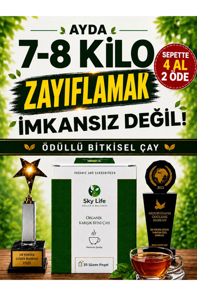Sky Life Health & Wellness Detox Çayı Form FİT YAŞAM diyet çay tok tutma zayı...