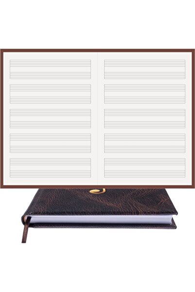 BİDEFTER Piano Notepad (Keyless Double Cut Line) - Special Handmade, Hand Sti...