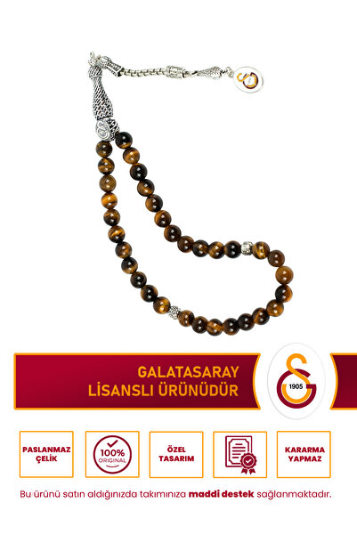 Galatasaray GS KAPLANGÖZÜ DOĞALTAŞ TESPİH (KAHVERENGİ)