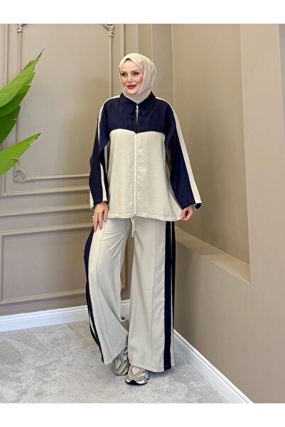 ALLİNOFFİCİAL Tencel Eşofman Takımı Lacivert