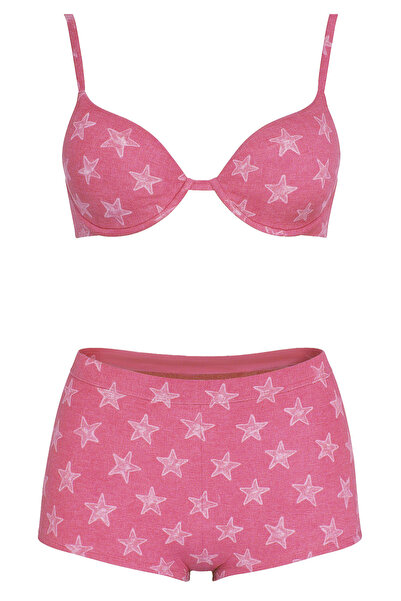 Kom Star Yıldız Desenli Şortlu Bikini