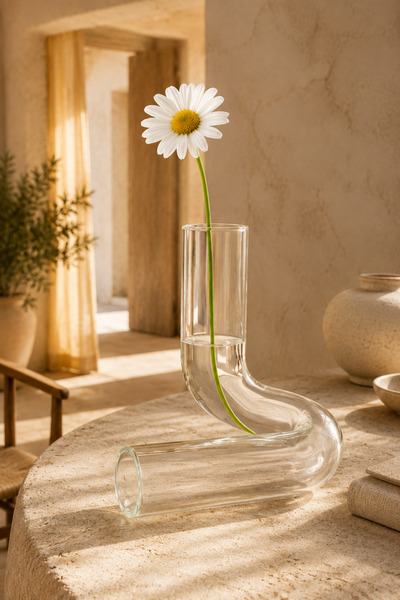 Anadolu Saray Vază asimetrică din sticlă borosilicată |   Design modern, deco...