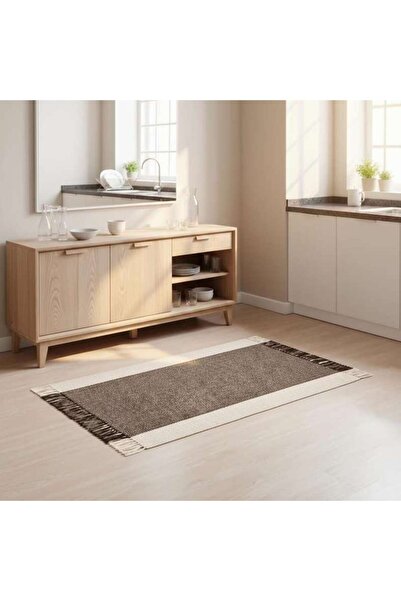 PAN HOME سكيبي ريكيرس دهوري مع شراشيب 60x90 سم - شوكو