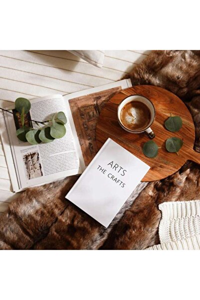 PAN HOME Arts Crafts Coffee Table Book 22.5x15.4x2.2cm - White