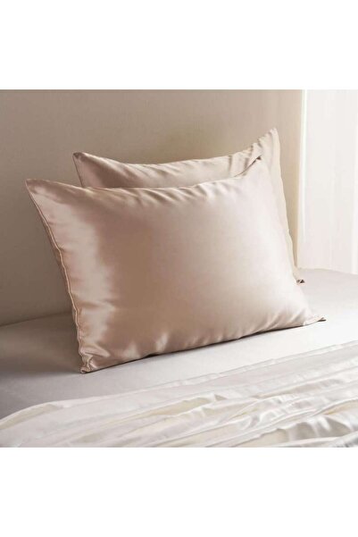 PAN HOME Luxury Mulberry Silk 2-piece Pillowcase 50x75cm - Beige
