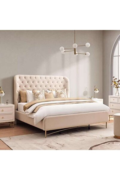 PAN HOME سرير لوسيل سوبر كينج 200×210 سم - أبيض