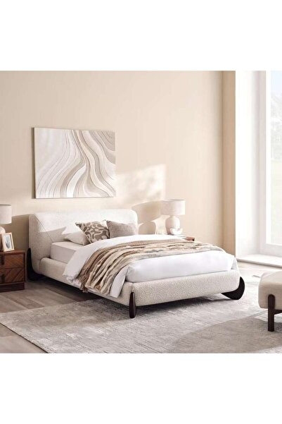 PAN HOME سرير لورين فردي 120×200 سم - بيج
