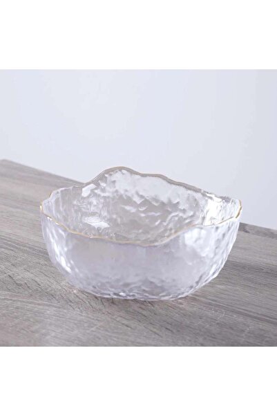 PAN HOME Moetz Gold Rim Bowl 1l - Clear