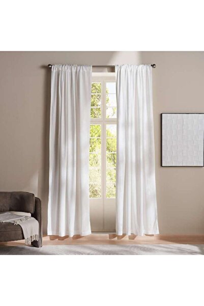 PAN HOME Wave Sheer 2 Piece Curtain Set 135x240cm - White