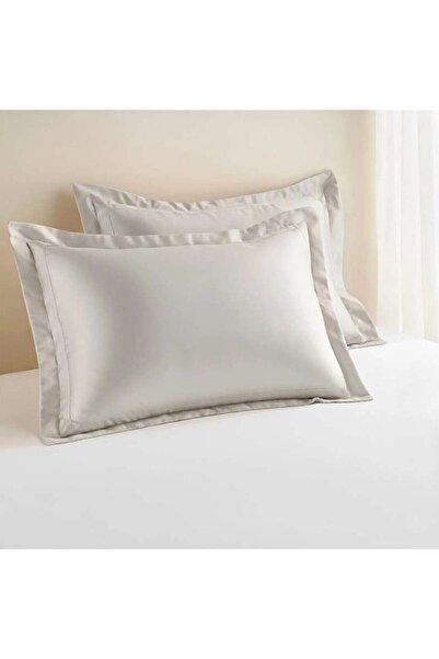 PAN HOME Luxe Cotton Tencel 2-piece Oxford Pillow Case Set 50x75+5cm - Grey