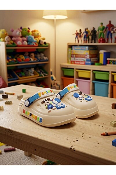 ozzo kids Emojili yazılı döngülü sandalet terlik