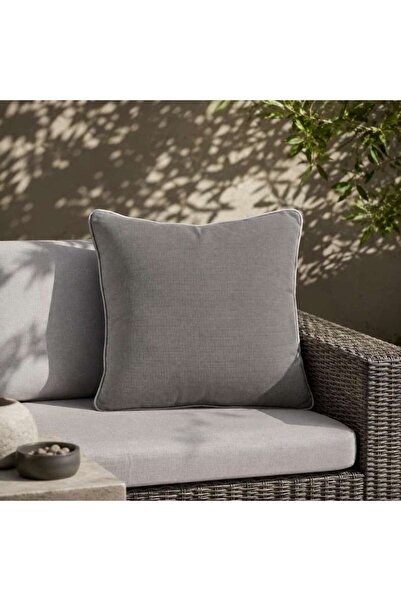PAN HOME وسادة ظهر بيج 56×50×7 سم بإغلاق سحاب، 240 جرام/متر مربع، قماش ماكنتو...