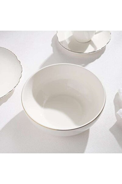 PAN HOME Amari Porcelain Salad Bowl Dia18.6cm -white