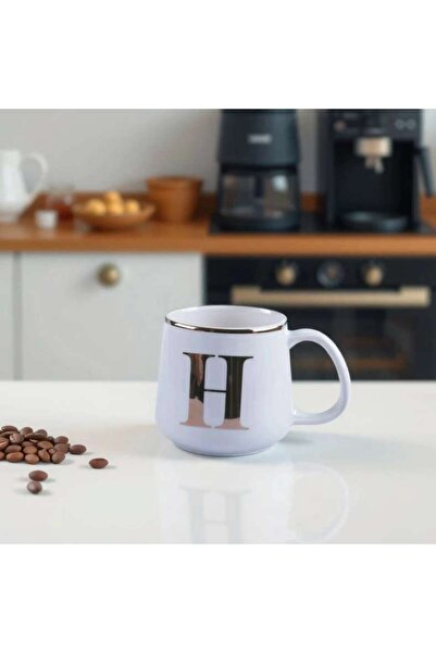 PAN HOME Alphabet H Mug 380ml -white