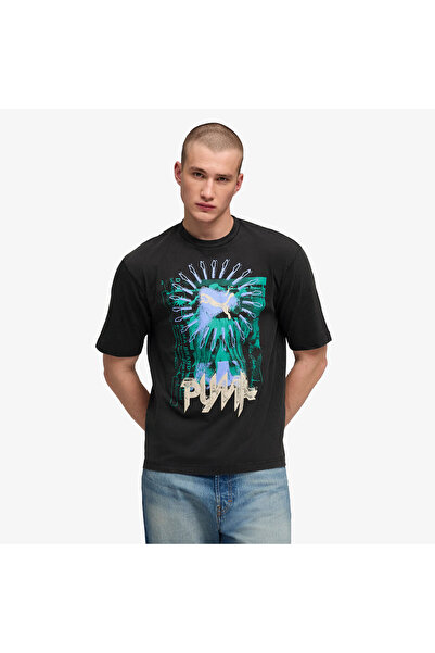 Puma Graphic Erkek Siyah T-Shirt