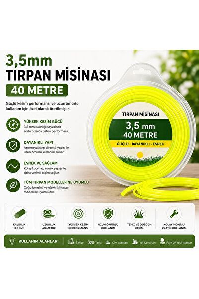 Genel Markalar Tremmer Misina 3.5mm 40mt Sarı 6 Köşe