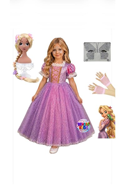 BATALLI set costum rapunzel cu peruca
