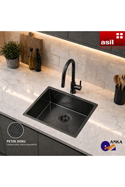 Asil Krom AS 359 R15 (40×50 cm) Petek Dokulu PVD Kaplama, Yalıtımlı Mutfak Ev...