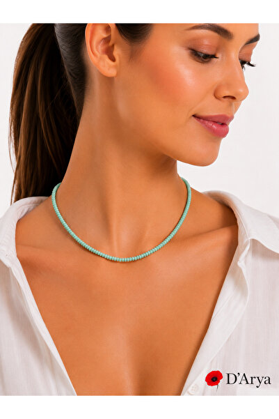 Darya Dd547 Green Crystal Stone Necklace