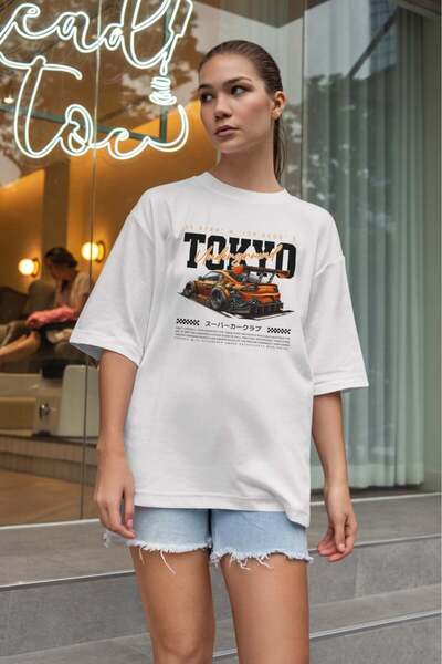 buzagi tasarım ürünleri Urban Oversize Unisex White T-Shirt