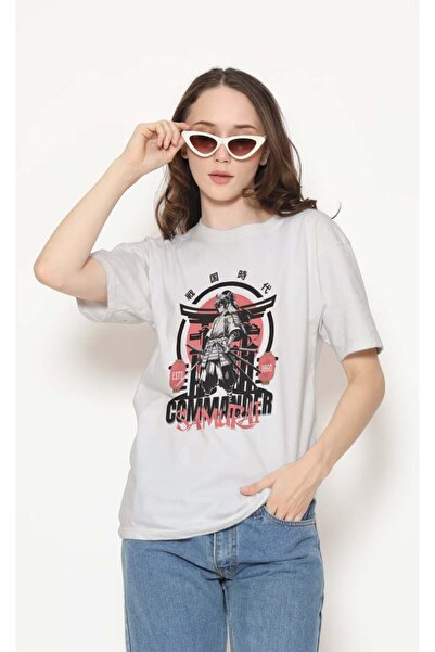 buzagi tasarım ürünleri Urban Regular Fit Unisex White T-Shirt