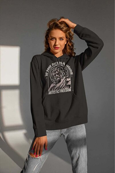buzagi tasarım ürünleri Urban Streetwear Digital Print Hooded Unisex Sweatshirt