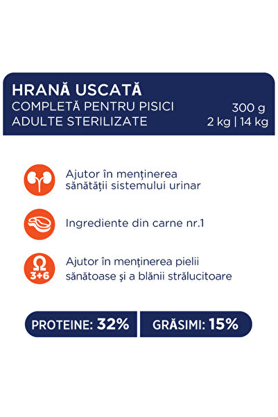 Generic Brand Club 4 Paws Premium, Hrană uscată pentru pisici sterilizate, 14kg