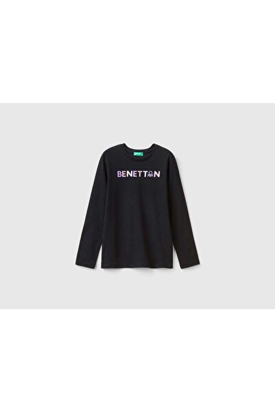 United Colors of Benetton Girls' Long Sleeve Crew Neck T-Shirt