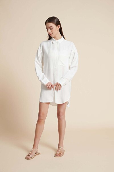 Yola Solid Long-Sleeve Shirt Collar Top