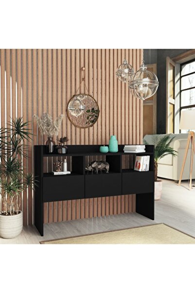 Concept Servantă, negru, 105x30x70 cm, PAL