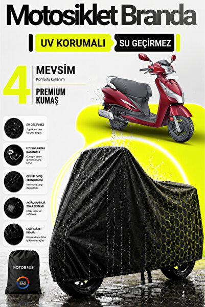 Motobros دراجة نارية قماش هيرو دويتو أسود مقاوم للماء ومتين (أعلى سميكة) من ا...