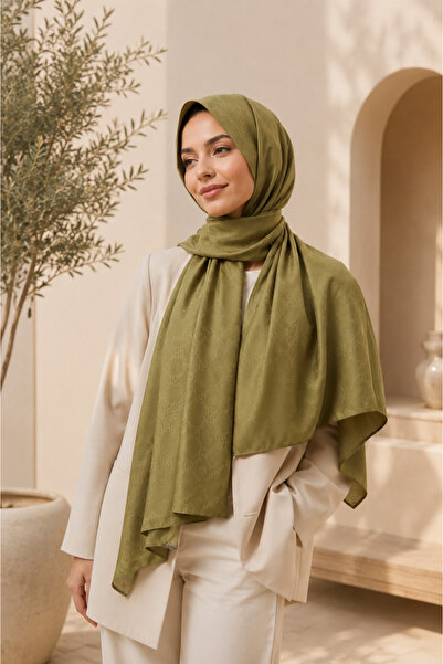 MİRSOY SCARF Mir Desen Kaymaz jakarlı Şal