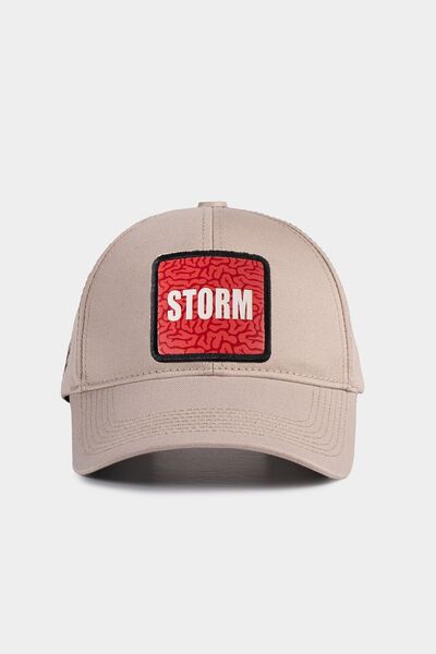 BlackBörk Six Storm Logolu Bej Beyzbol Şapka