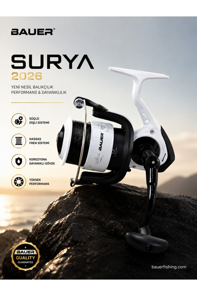 tmcn BAUER Surya 7000 White Pearl 5bb Surf Olta Makinesi (yeni Seri)