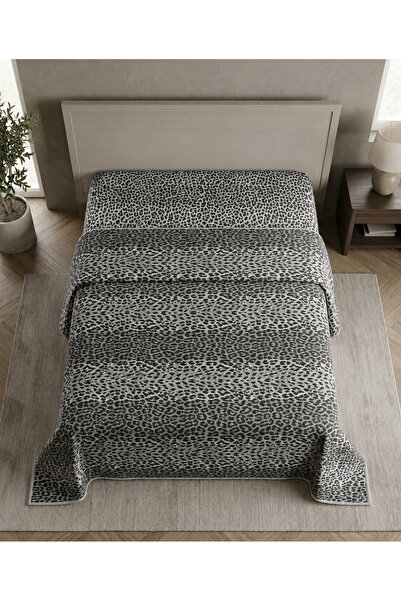 ŞENER HOME Leopard Printed 200X240 Cm. Double (Battal) Single Pique