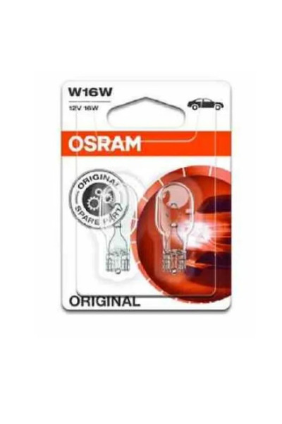 Osram Σετ 2 αυθεντικών λαμπτήρων αλογόνου αυτοκινήτου W16W 16W 12V 921-02B