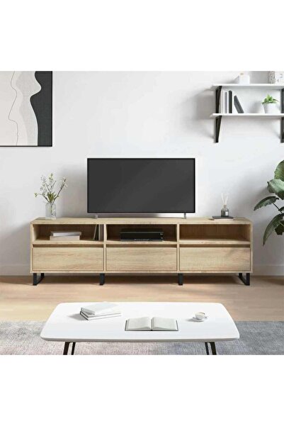 Concept Comodă TV, stejar sonoma, 150x30x44,5 cm, lemn prelucrat