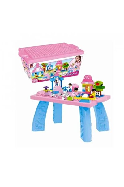velve Set constructie copii cu masuta Girl Dream 100 piese, jucarie educativa...