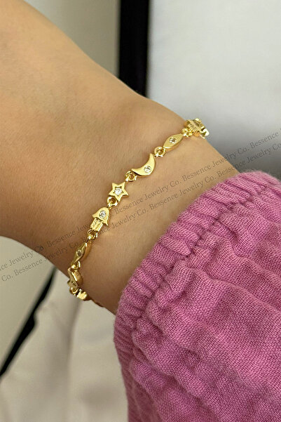 BESSENCE JEWELRY CO. CM Jew Fatma Ana Eli ve Ay Yıldız Manifest Model Çelik B...
