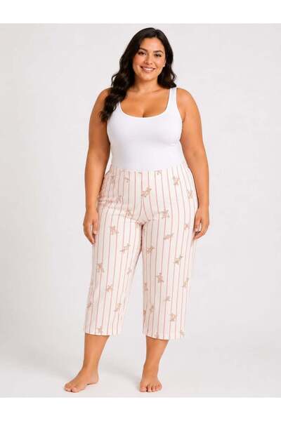 Pemilo Women's Plus Size Milan Capri Single Bottom
