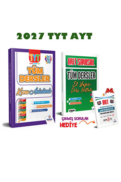 Kurul Yayıncılık 2027 Tyt Ayt Sayısal Tüm Dersler Konu Anlatımlı 2'li Set Hed...
