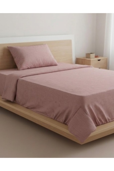 Ercahome tekstil Ranforce Fabric Pillowed Elastic Single Bed Sheet Set/ Pink ...