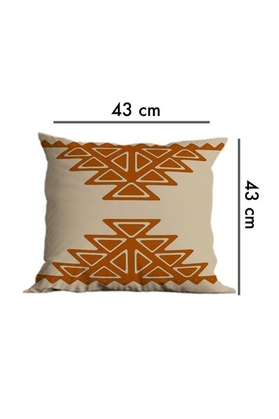 Belle Benoit Modern Orange Double Sided Printed 4-Piece Pillowcase, Throw Pillow Cover and American Service Runner Set