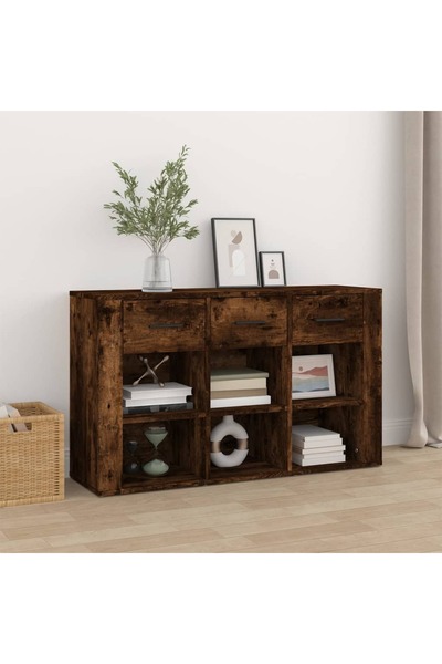 Concept Servantă, stejar fumuriu, 100x30x59,5 cm, lemn compozit