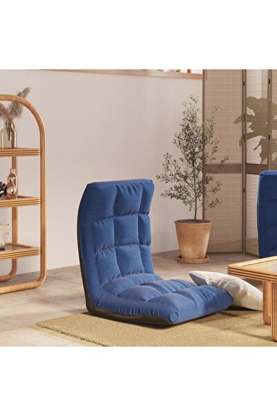 Concept Scaun de podea pliabil, albastru, material textil